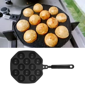 12 Cavities Household Takoyaki Maker Octopus Balls Grill Pan Baking Tools Machine Baking Tray Bakeware Tools