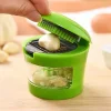 1pcs multifunction Plastic Garlic Press Presser Crusher Slicer Grater Dicing Slicing and Storage Kitchen Vegetable Tool